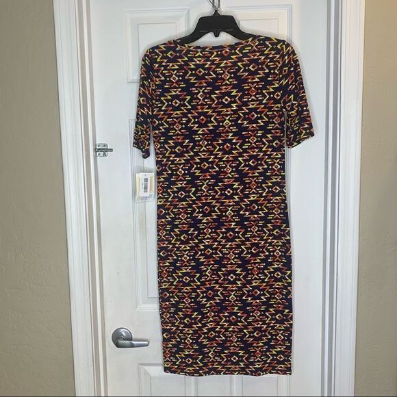 LuLaRoe Women Dress, NEW Julia Stretch Fitted Knee Length Aztec Print, Size S - Picture 5 of 9